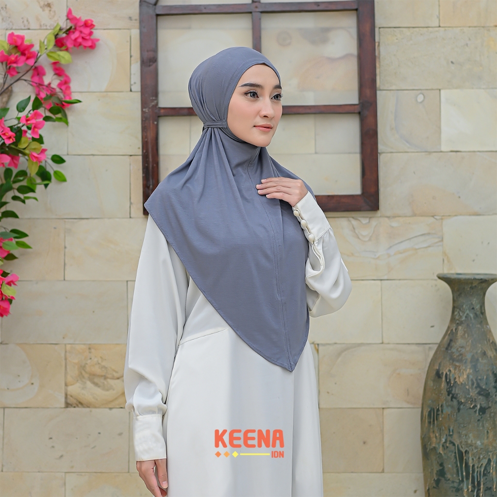 KEENA Hijab Bergo Instant Maryam Bahan Kaos Rayon Premium