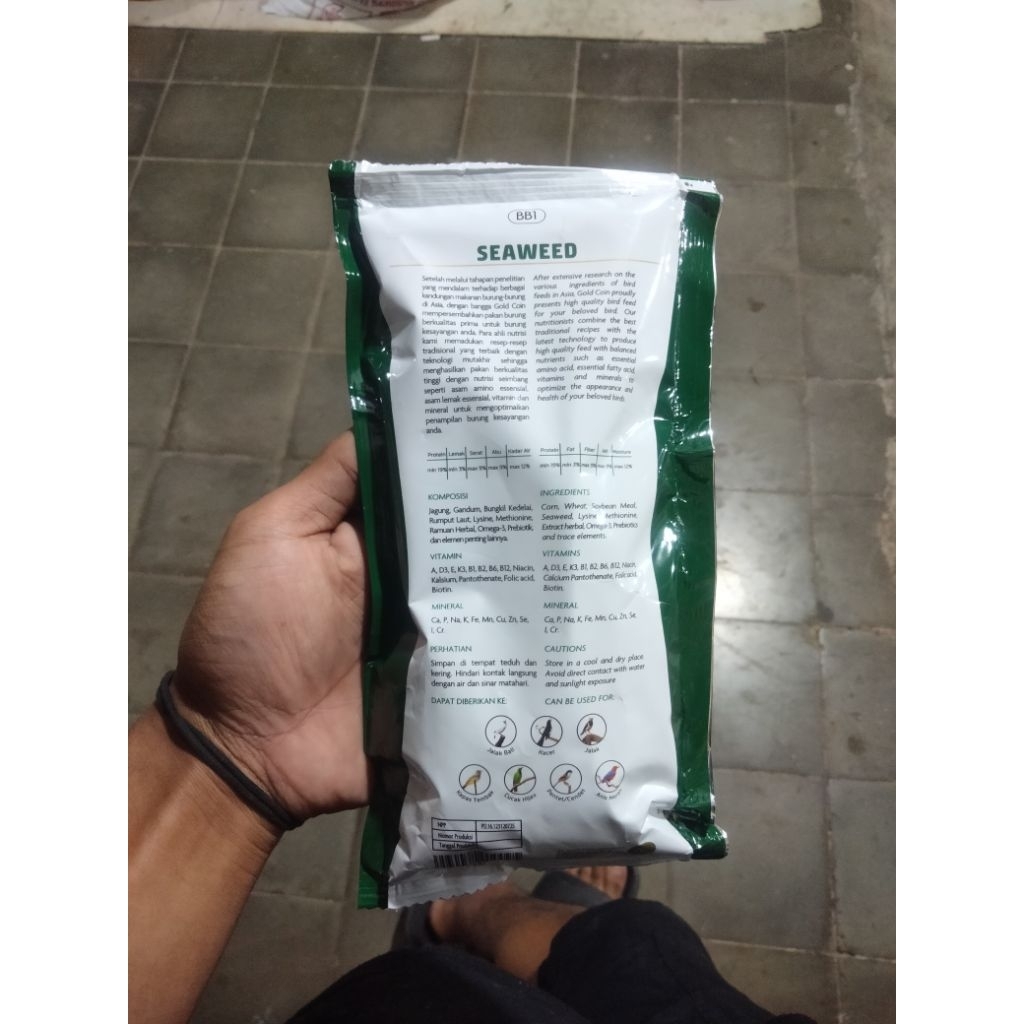 Voer Gold Coin hijau 250 gram