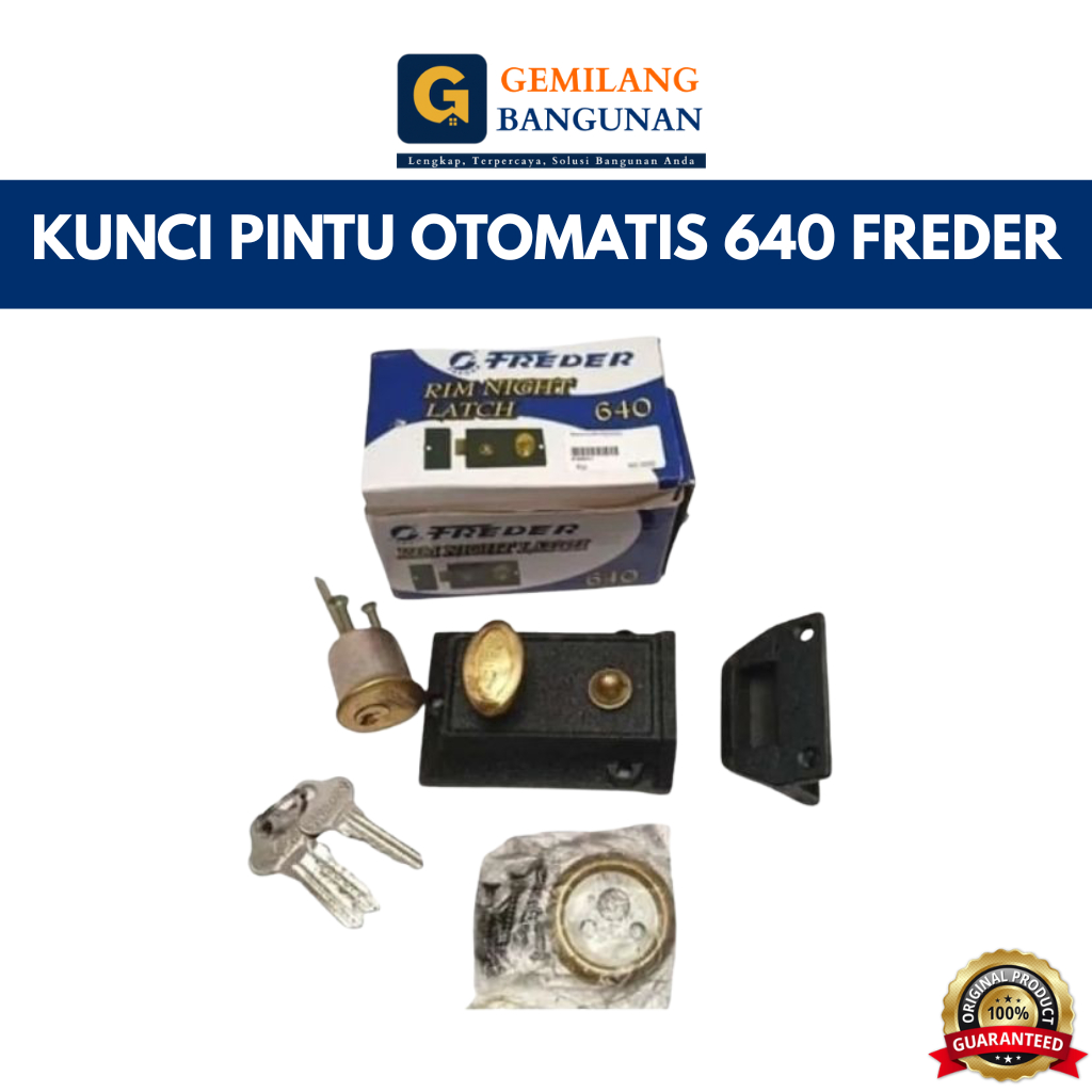 Kunci Pintu Otomatis 640 FREDER / Kunci Gerbang Otomatis 640  / Kunci Lemari / Kunci Garasi / RIM LO