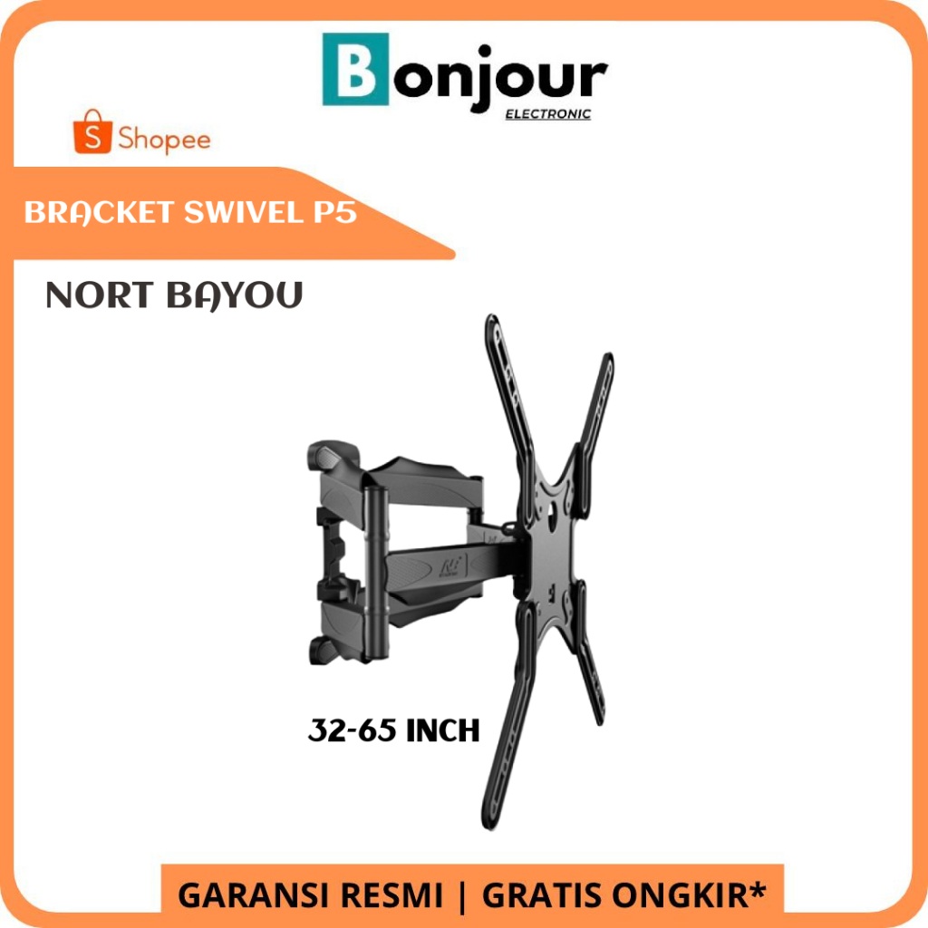 North Bayou NB P5 Bracket Swivel Upto 65 Inch Braket Tv Swivel NB P5