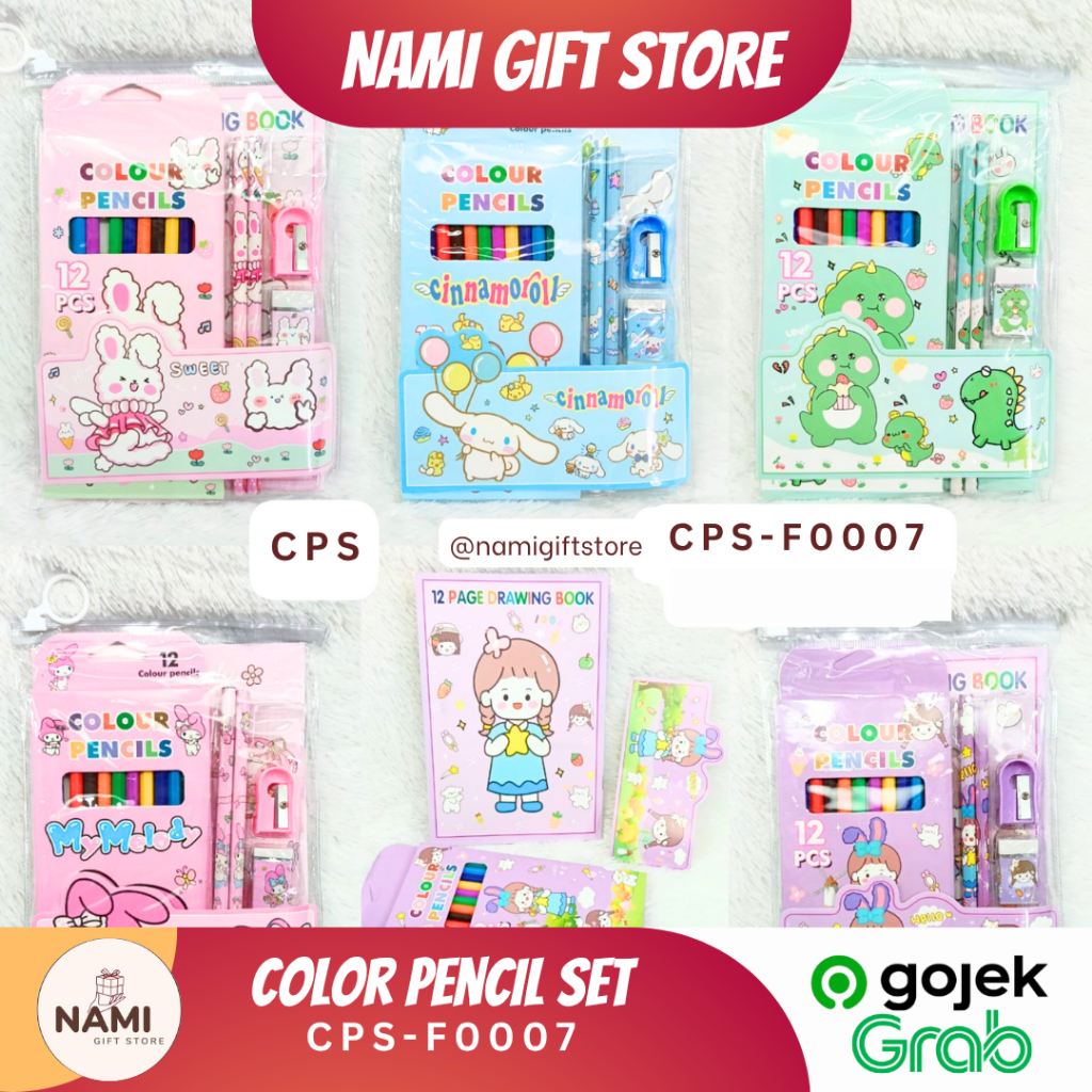 

[CPS-F0007] Color Pencil Set Pensil Warna Lengkap dengan Serutan, Pensil, Penghapus dan Buku Motif Set