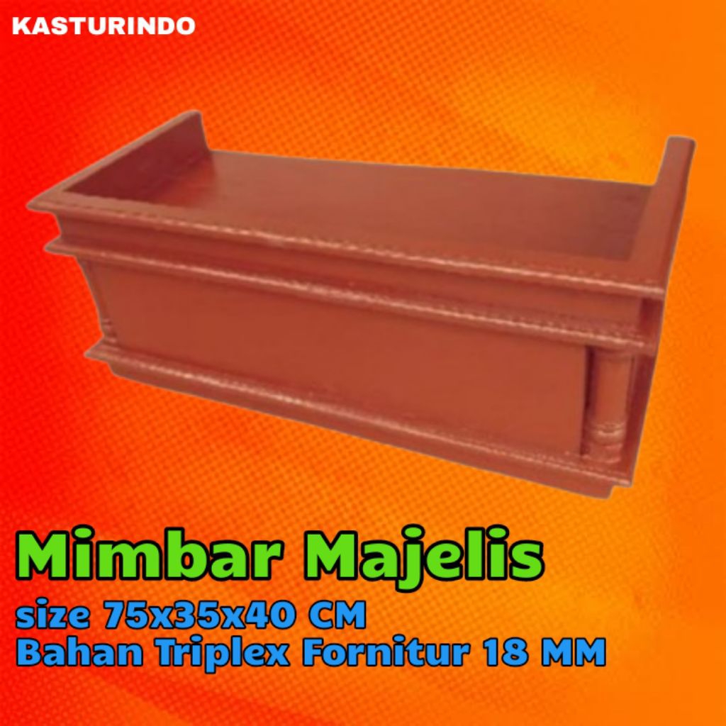 Meja Ceramah Duduk / Meja Pidato Duduk / Podium Ngaji - Bahan Kayu Papan Furnitur / Mimbar Majelis M