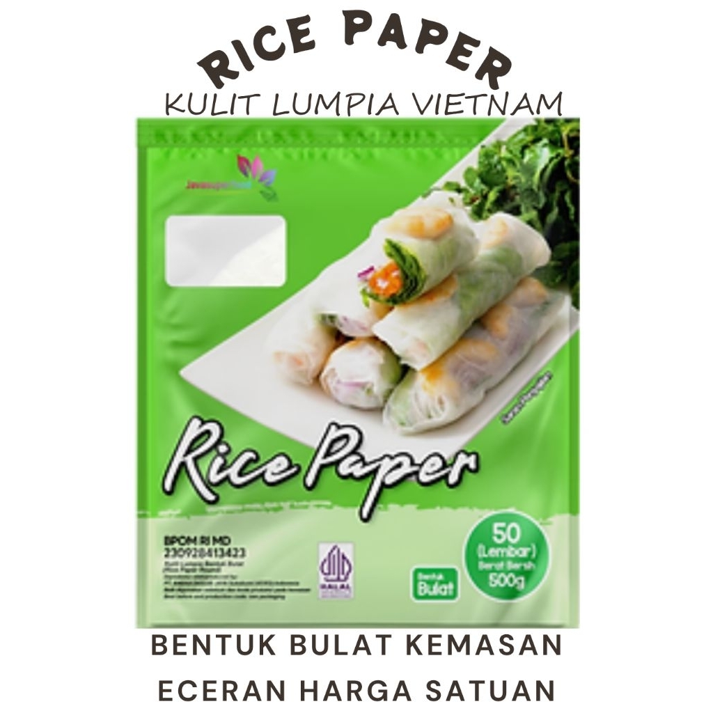 

RICE PAPER BULAT HARGA PER LEMBAR/ BANH TRANG HIGH QUALITY RICE PAPER / KULIT LUMPIA VIETNAM