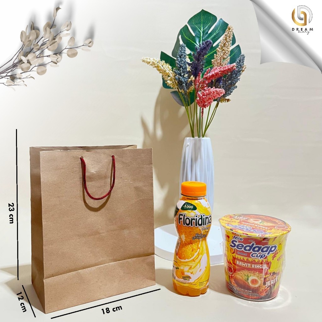 

[12PCS] PAPER BAG POLOS/MOTIF–TAS KERTAS SOUVENIR HAJATAN & PERNIKAHAN AESTHETIC – READY STOCK PAKET