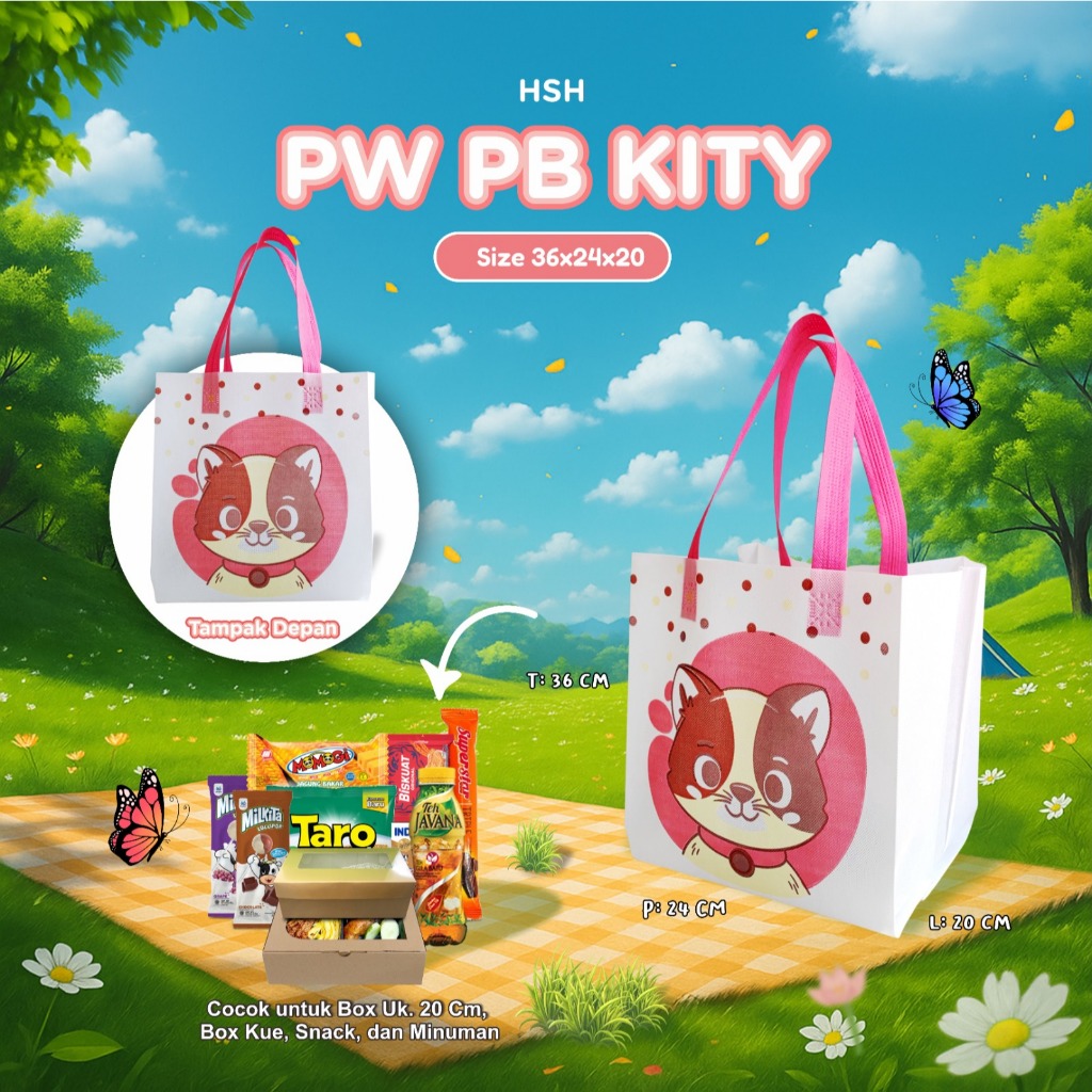 

Tas Ulang Tahun |ALTHEA Goodie Bag Birthday | Tas Spunbond Kotak Nasi Uk 20x20 |Tas Birthday Party Ukuran 36x24x20