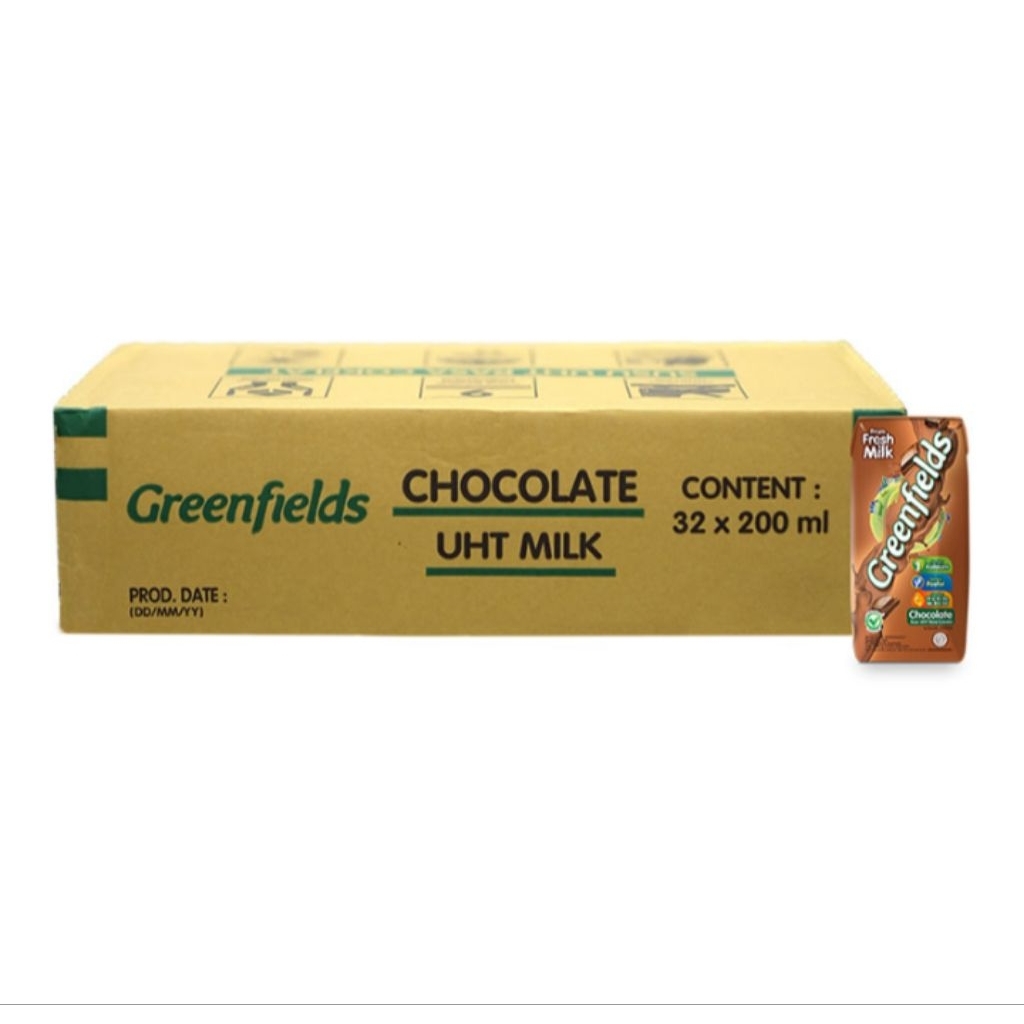 

Greenfields Susu UHT Cokelat Karton Kotak 32 x 200 ml