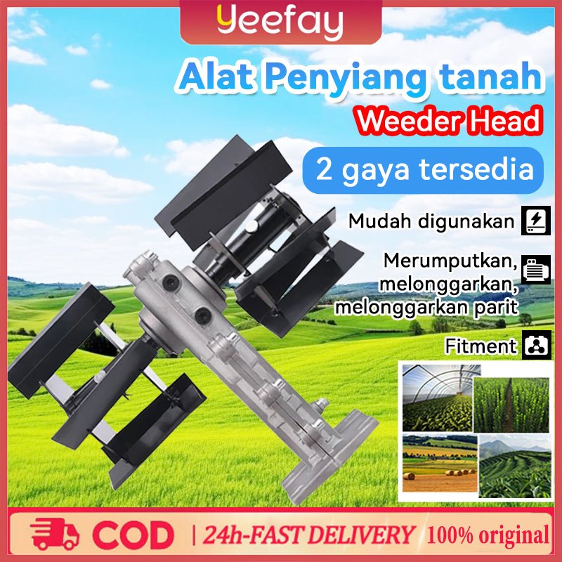 Alat Penggembur Tanah Mini Tiller Penyiang Gulma TILLING HEAD Model /Cakar Cangkul Serong Lurus Head