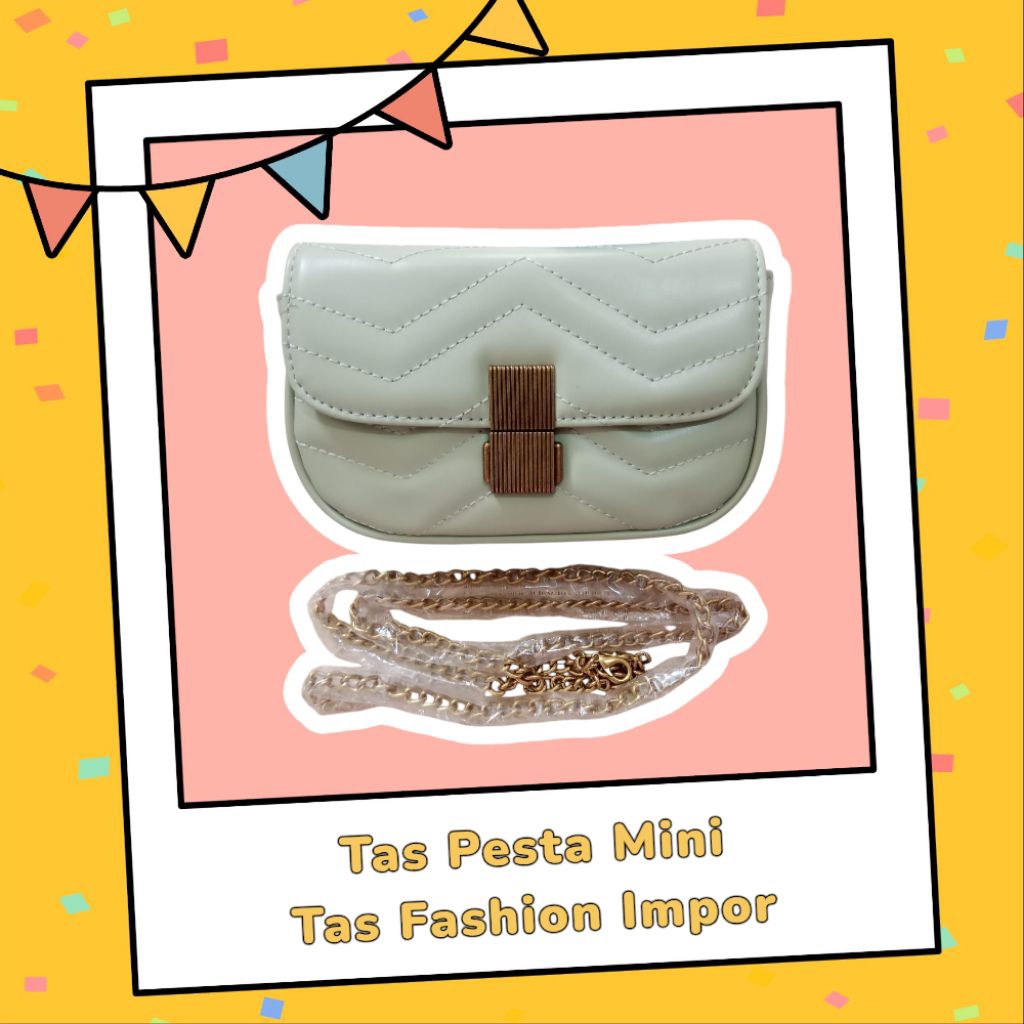 Tas Selempang Wanita Kulit Rantai Tas HP Minibag Messenger Luxury