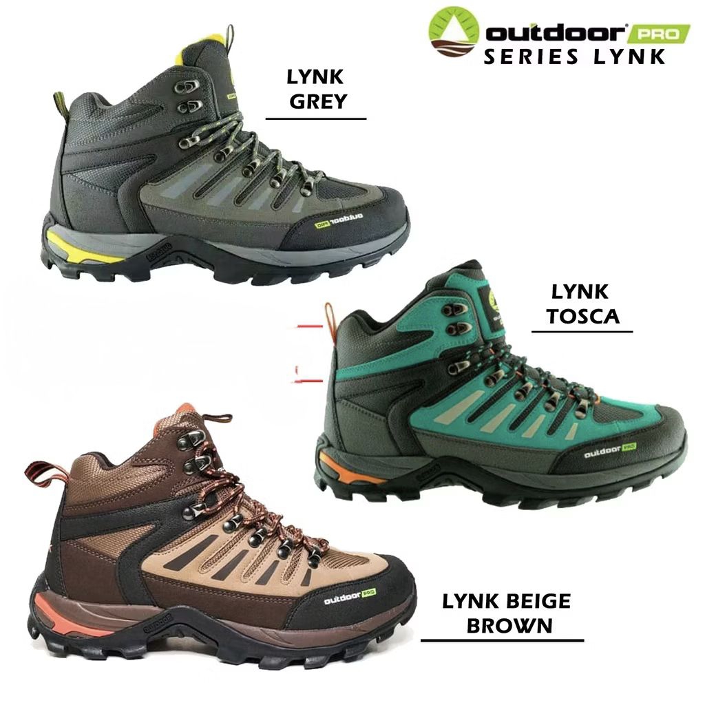 Sepatu Hiking Outdoor Pro LYNK Grey - Sepatu Gunung Outdoor Pro Lynk Original