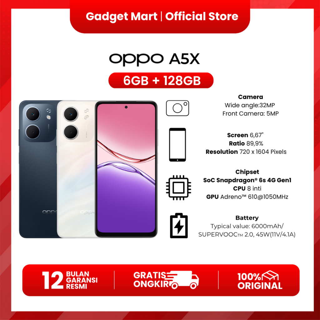 OPPO A5X 6/128GB - GARANSI RESMI