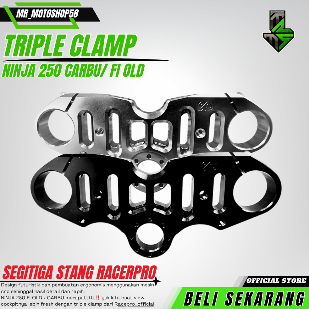 SEGITIGA ATAS NINJA 250 SEGITIGA TRIPLECLAMP RACEPRO NINJA 250 FI OLD TRIPLE CLAMP NINJA 250 CARBU