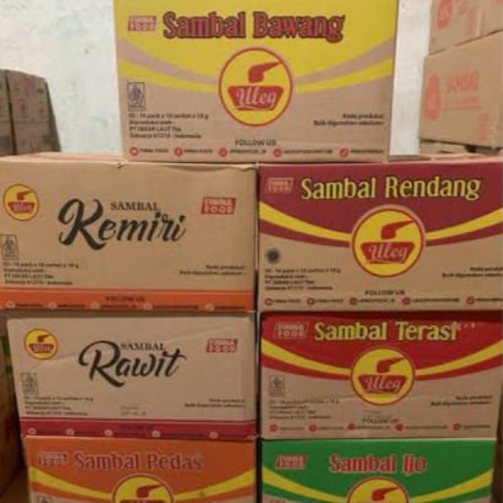 

Sambel uleg FINNA 1 dus isi 10 pack ada 10 varian