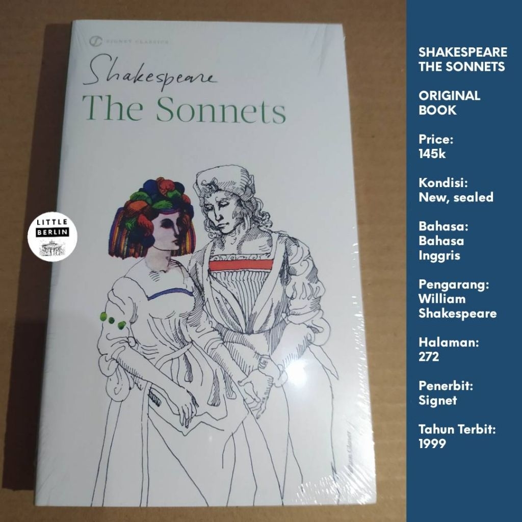 ORIGINAL Buku WILLIAM SHAKESPEARE The Sonnets English Mass Market Pb Signet Classic Shakespeare Comp