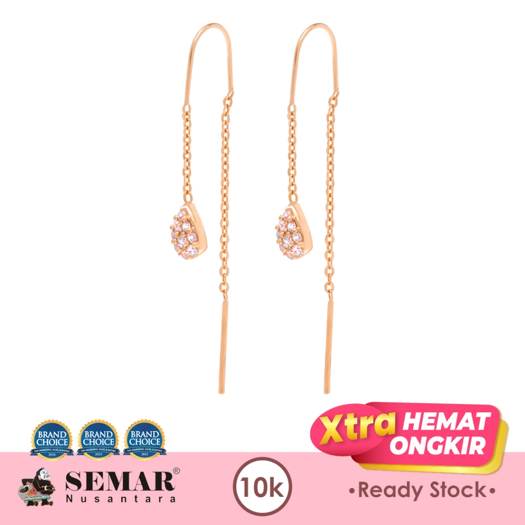 Anting Emas Slundup Ayana Tetes Air Gold 10K Semar Nusantara