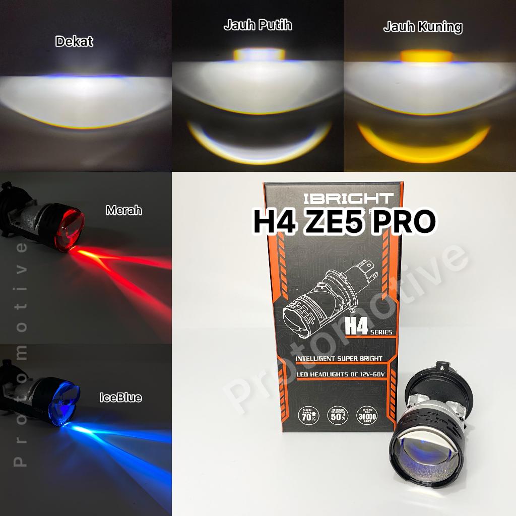 Lampu Utama H4 IBRIGHT ZE5 Pro - Projector Biled Laser