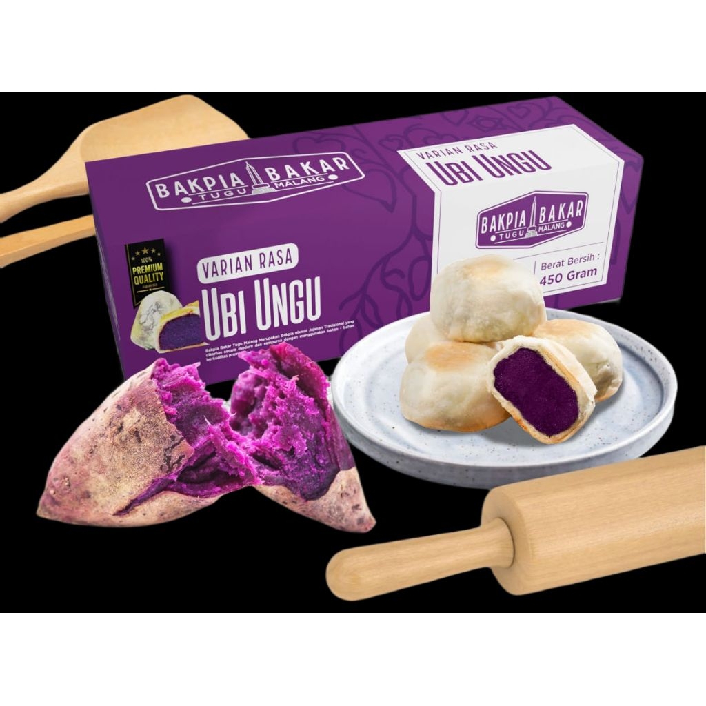 

BACA DESKRIPSI SEBELUM CO. Bakpia Bakar Malang Varian Ubi ungu