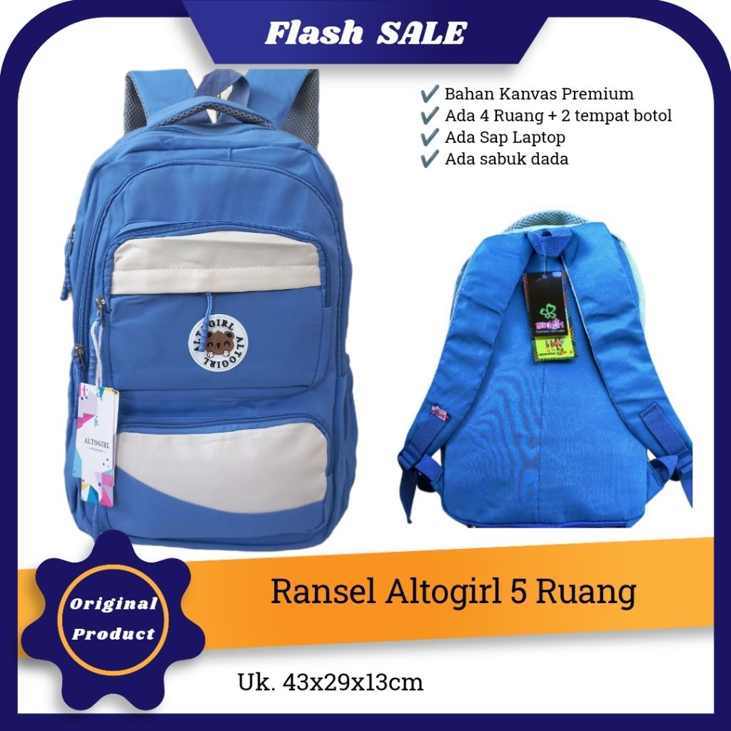 Ransel ALTO girl polos untuk sekolah SD SMP tas anak perempuan Altogirl