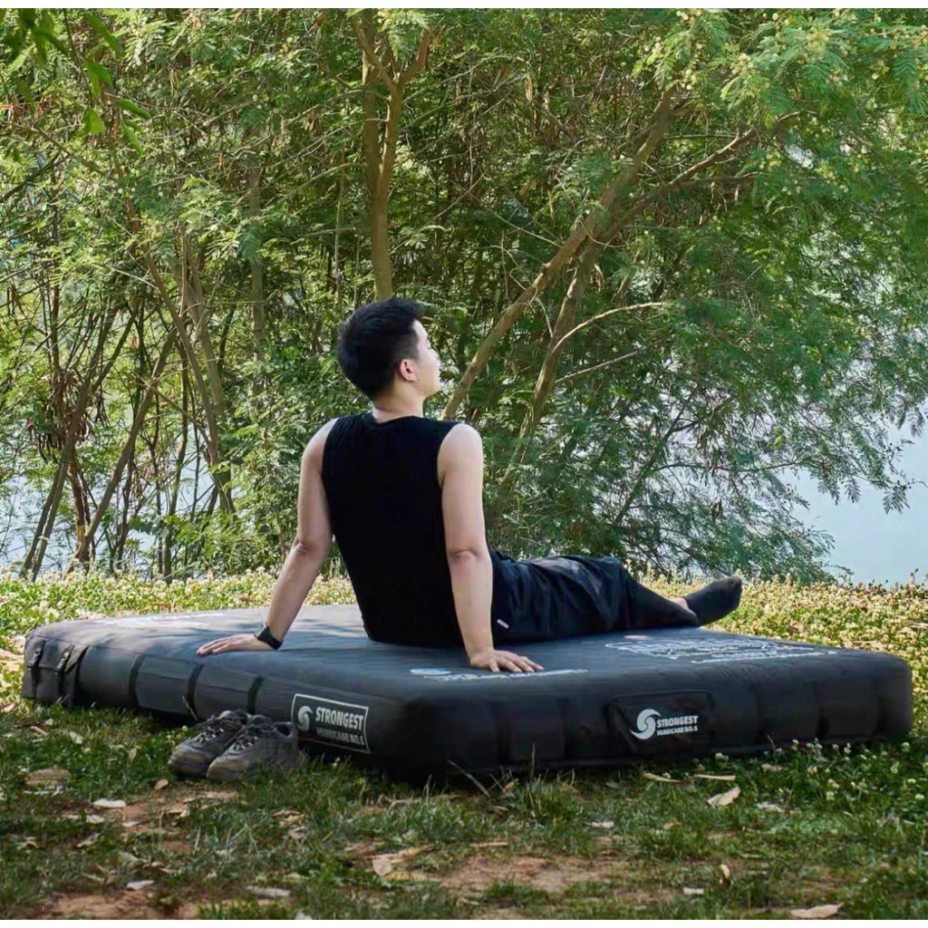 SON OF YAMANO STRONGEST HURRICANE No.5 Folding Black Air Pump Bed Kasur Pompa Angin Kuat 1000KG