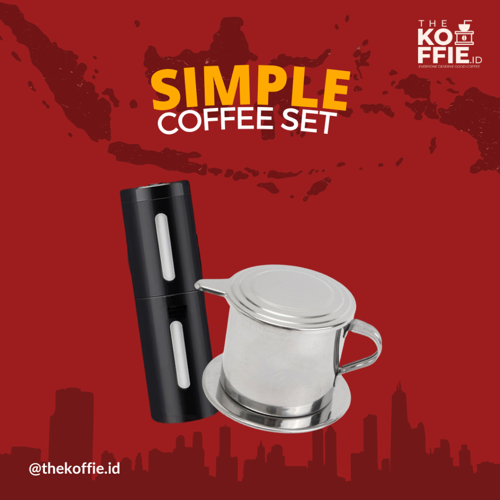 Buat Hadiah Promo KEMERDEKAAN! STOCK TERBATAS! Simple Coffee Set ietnam drip Saringan kopi 7Q stainl