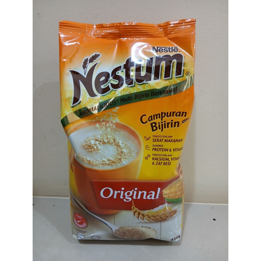 

NESTUM CEREAL ASLI IMPOR 450 GR, CAMPURAN BIJIAN NESTUM 450 GR EXP 16/9/26