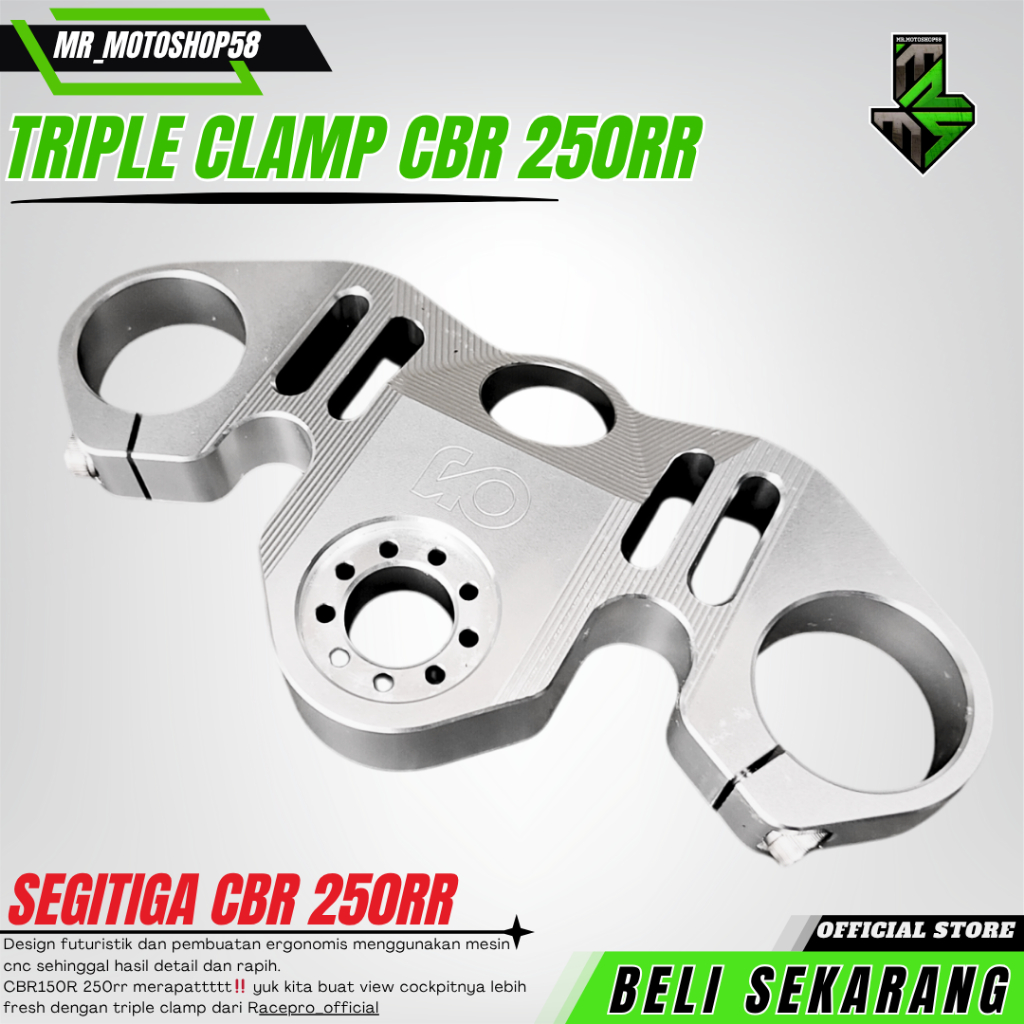 TRIPLE CLAMP CBR 250RR SEGITIGA ATAS CBR 250RR PRELOAD CBR 250RR SEGITIGA CBR 250 R KOKPIT STANG CBR