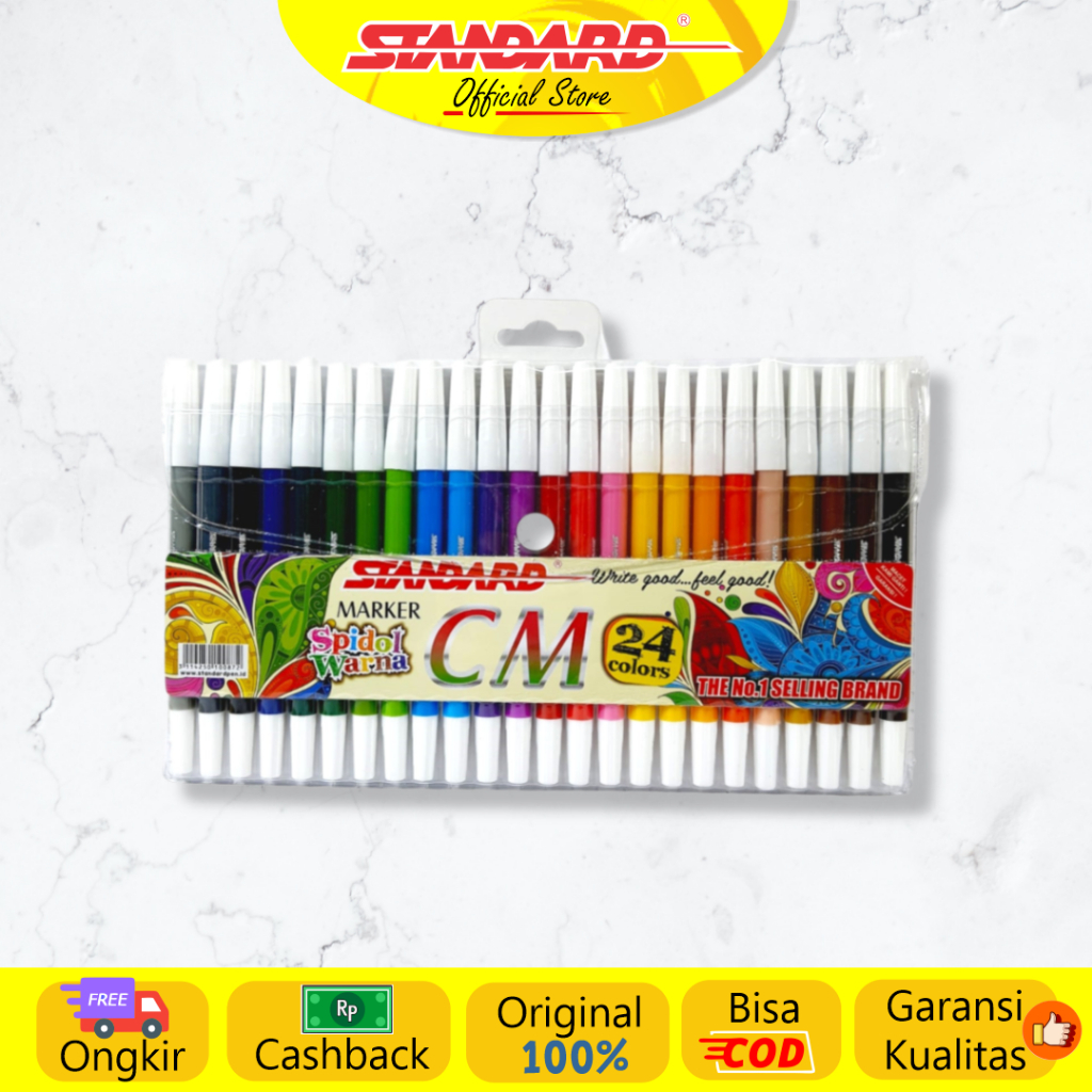 

Standard - Marker CM 24 Mix color (Spidol Warna Warni)