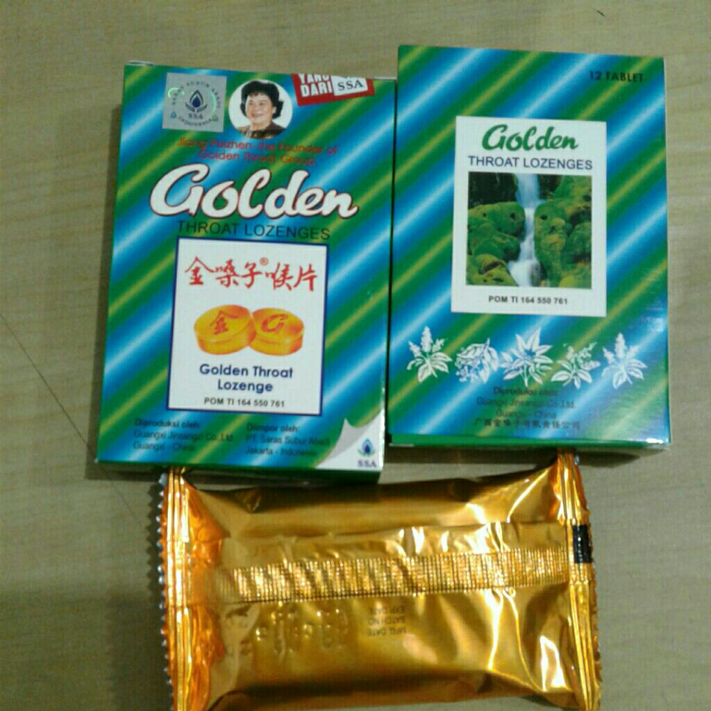 

Golden Throat Lozenges permen tenggorokan