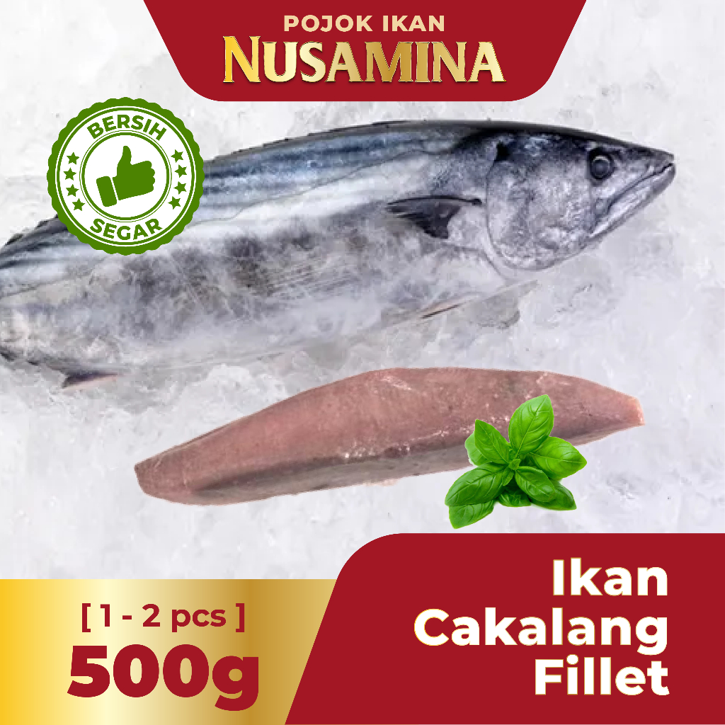 

Nusamina Ikan Cakalang Fillet Loin Bersih Segar Frozen [1-2pcs] / 500gram