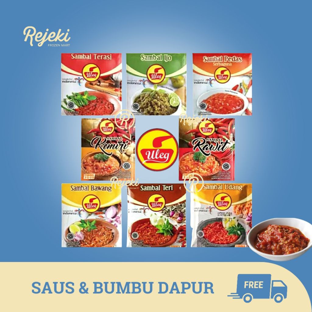

Sambal Uleg Terasi Kemiri Rawit Ijo Teri Udang Bawang - Rejeki Frozen