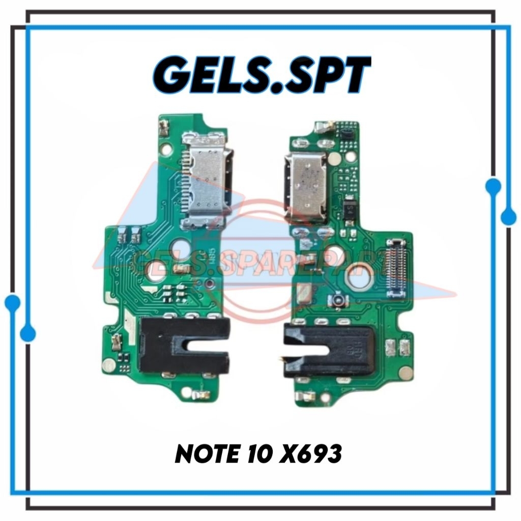 PCB PAPAN CAS / KONEKTOR CAS INFINIX NOTE 10 X693 + MIC ORIGINAL