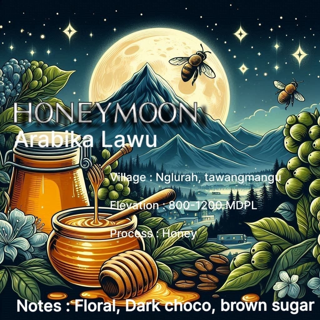 

Biji kopi ARABIKA LAWU HONEYMOON cocok untuk fiter dan espresso based