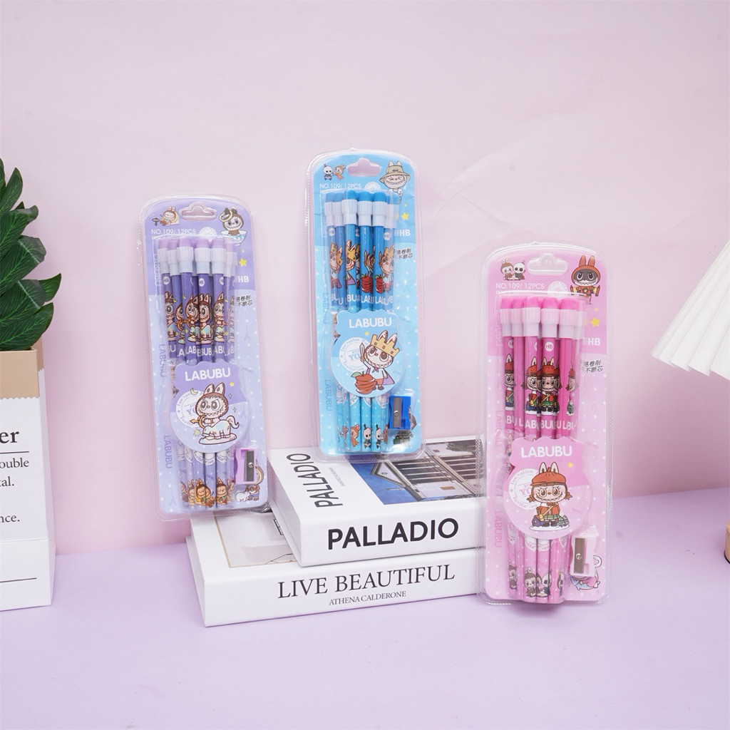 

MJ40 Pensil Batang Anak Motif Labubu Sanrio Pikachu Pokemon Lucu Premium