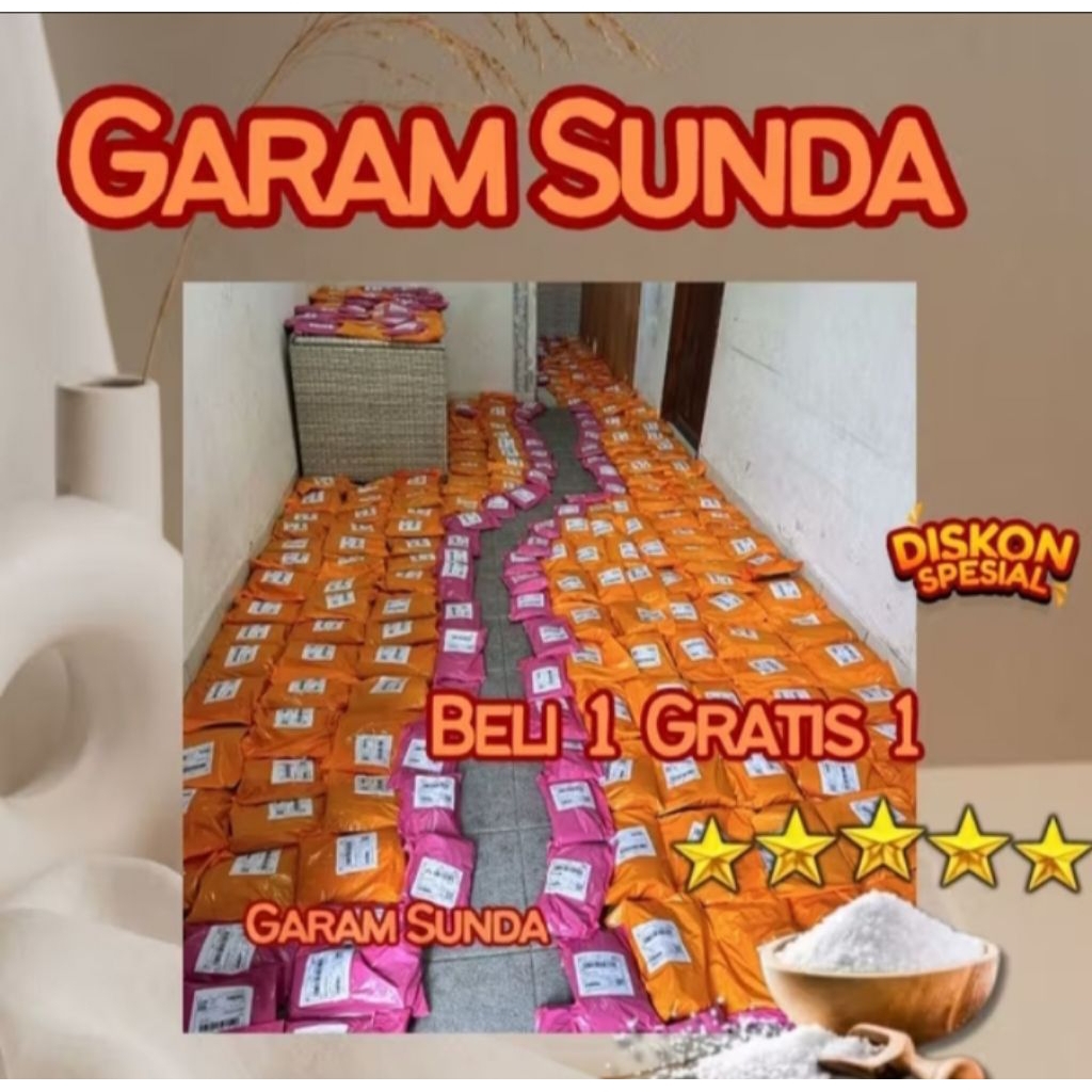 

GARAM SUNDA KEMASAN 500GR GRATIS 500 SIAP PAKAI