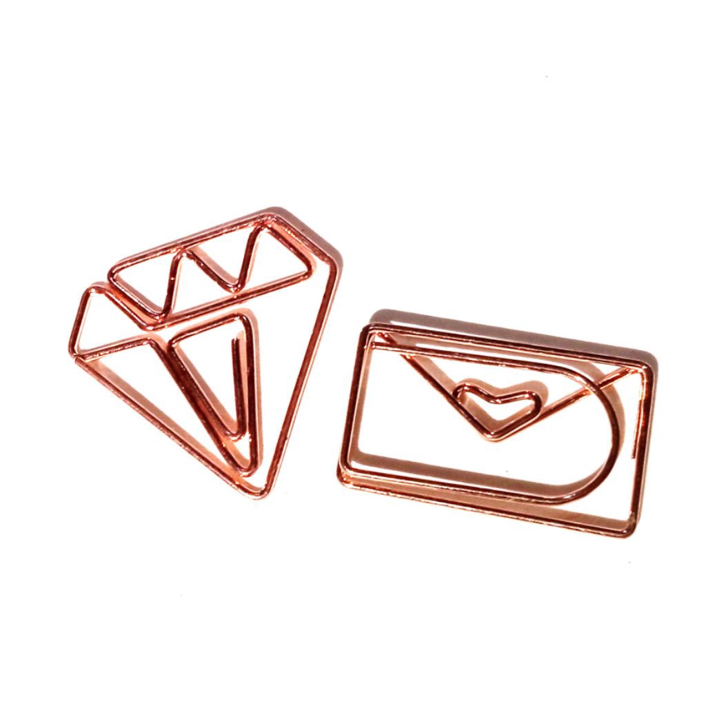 

Paper clip / Pembatas buku Rose gold Diamond- amplop