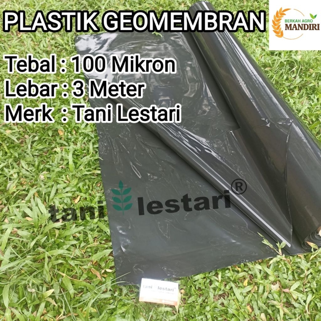 Plastik Geomembran HDPE Lebar 3 Meter Tebal 100 Mikron Tani Lestari