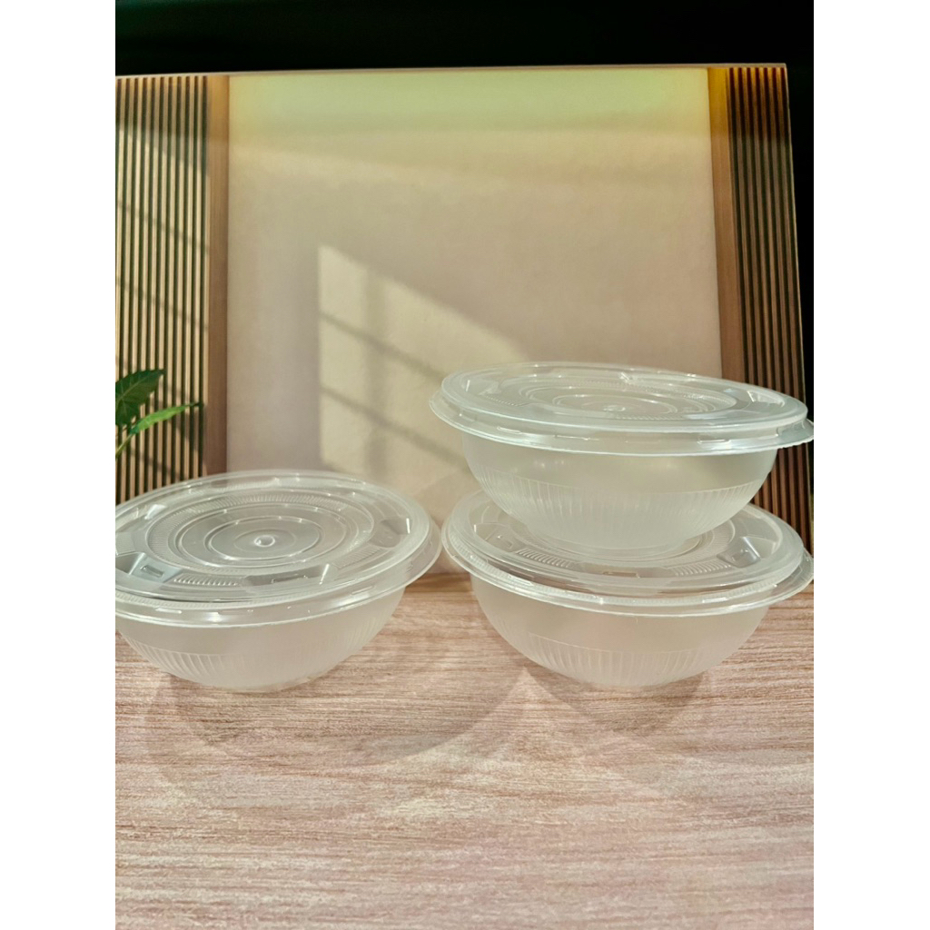 TECHNOPLASTIK MANGKOK BAKSO BOWL PLASTIK DENGAN TUTUP