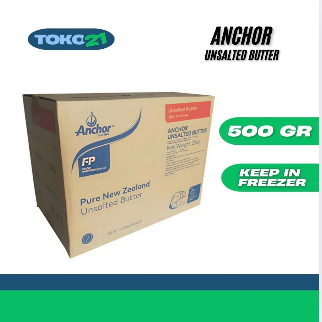 

Unsalted Butter Anchor Pack 500 Gram Kemasan Mentega Tawar