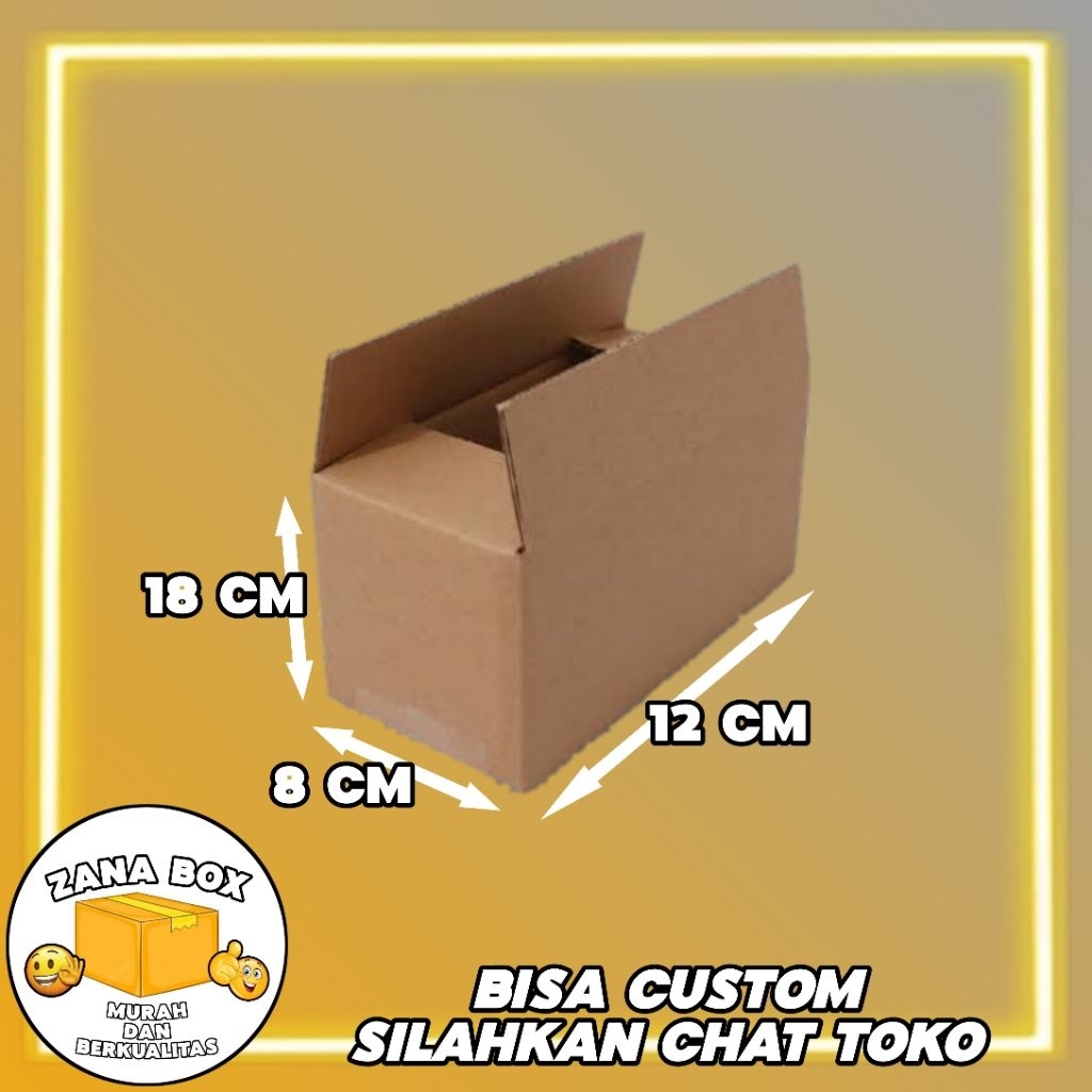 

kardus packing ukuran 12x8x18