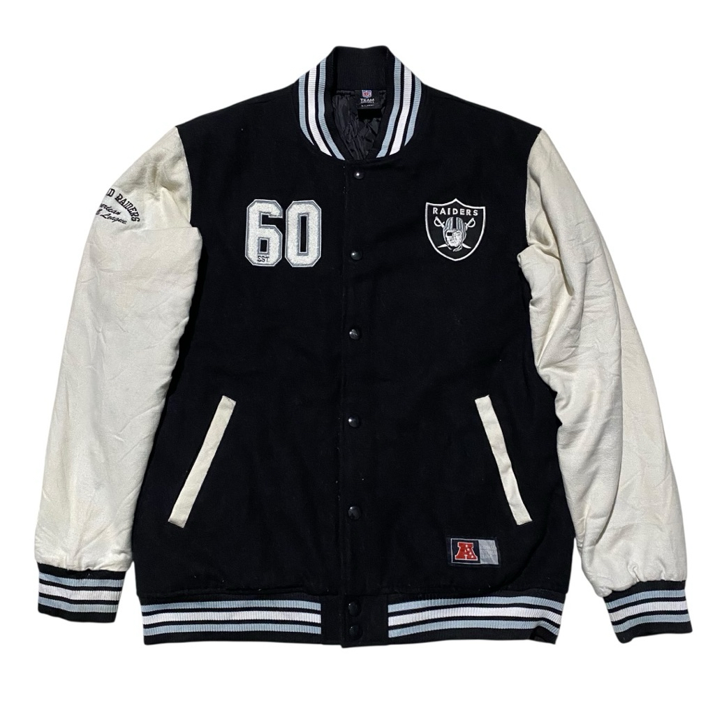 NFL team apparel oakland raiders varsity jacket