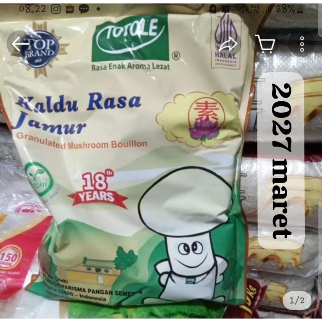 

totole kaldu jamur 1kg /bks