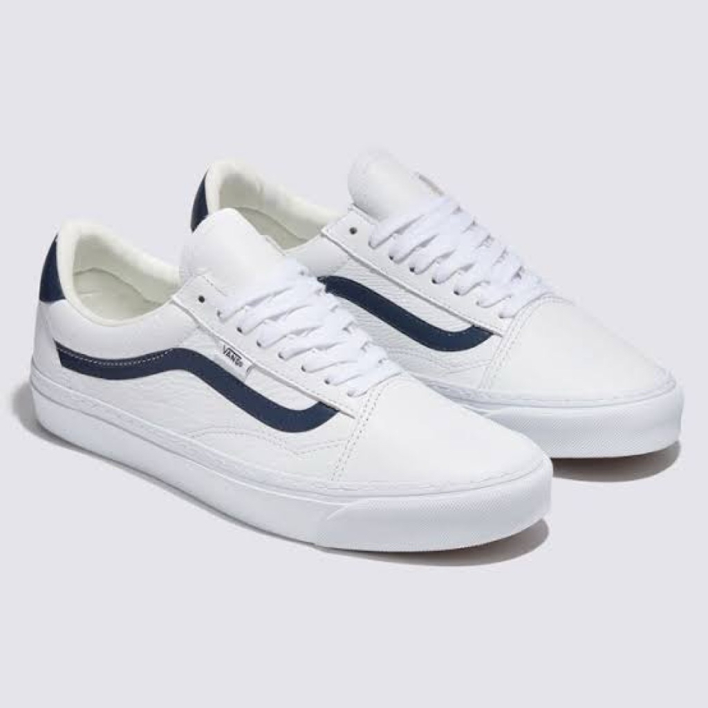 Vans Old Skool Lux Leather - White/Navy