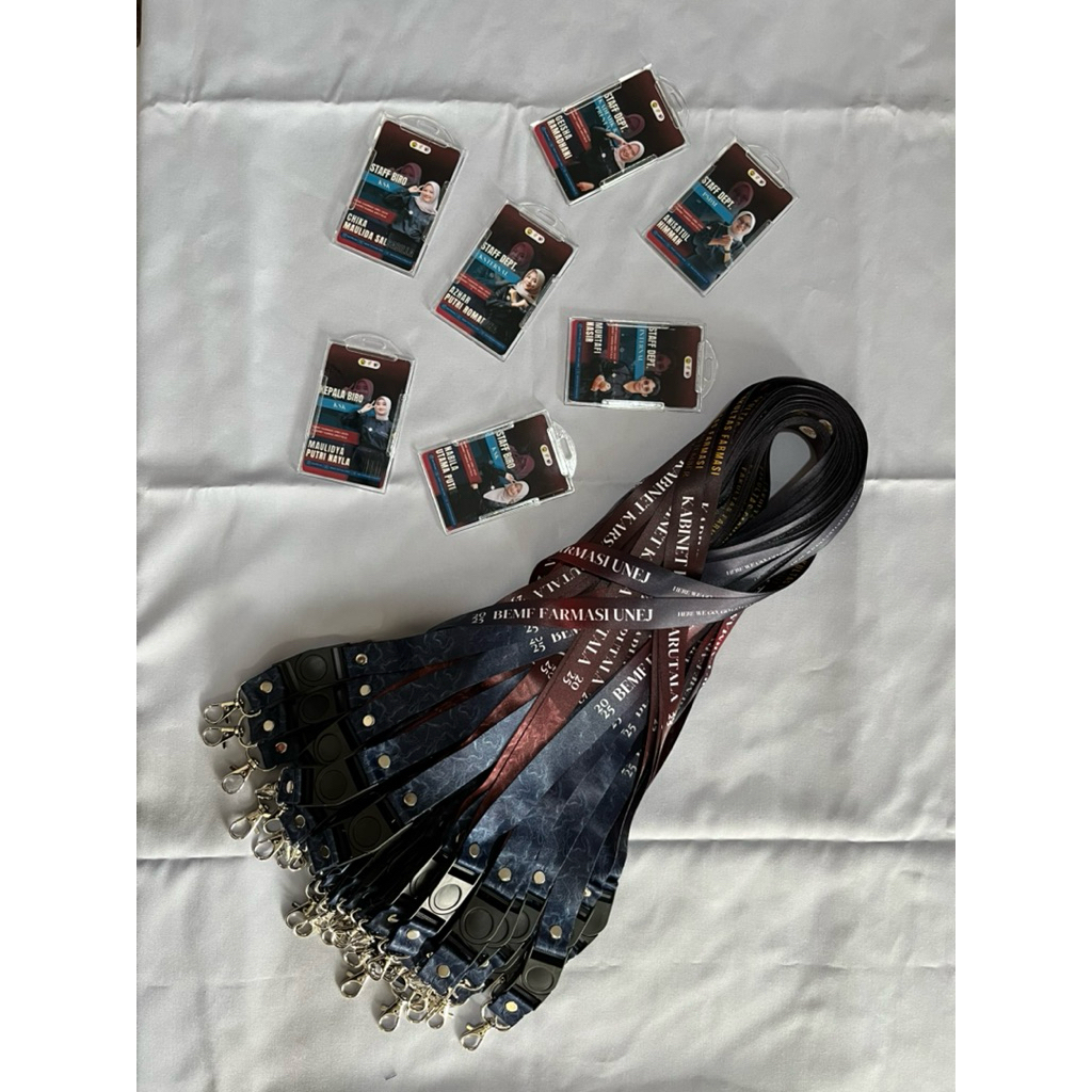 

PAKET FULLSET CUSTOM LANYARD ID CARD 2 SISI FRAME l