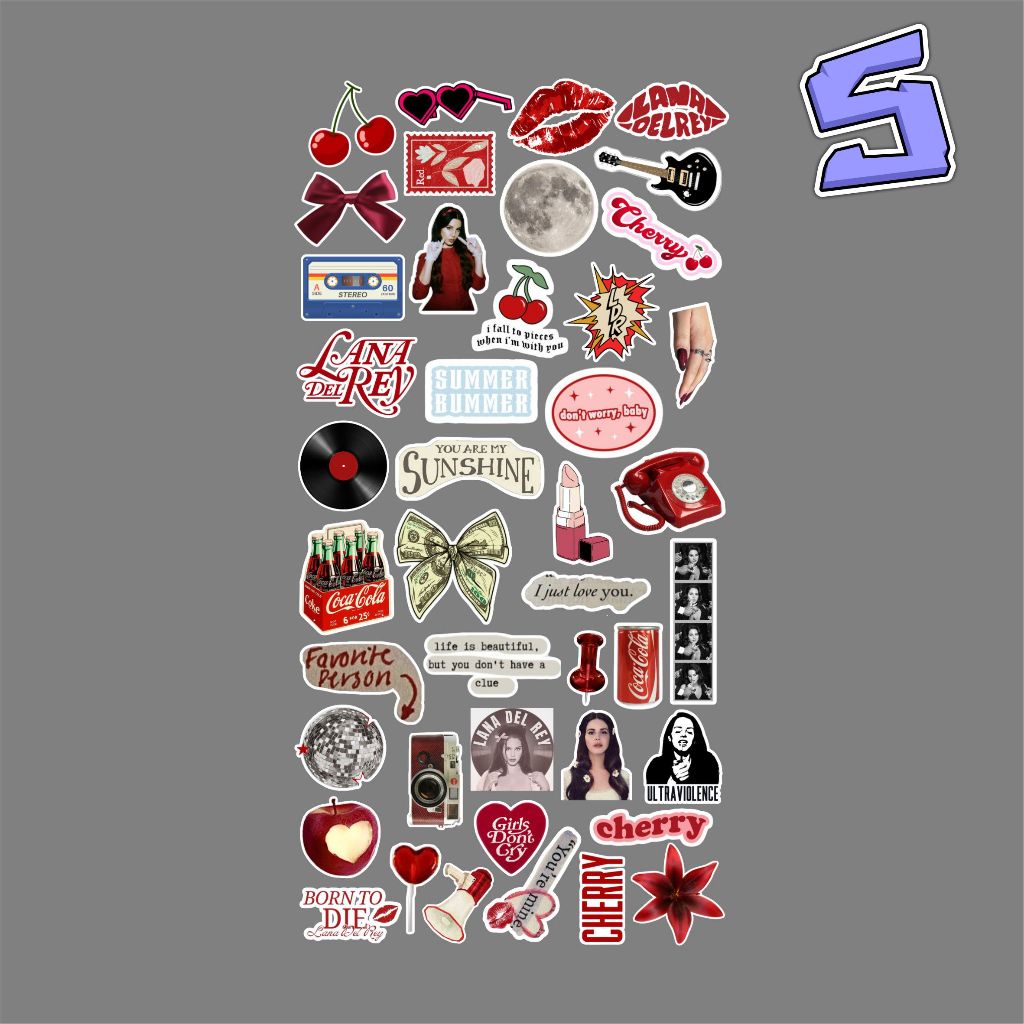

STIKER PACK 44PCS LANA DEL REY STIKER ESTETIC STIKER ANTI AIR ANTI LUNTUR