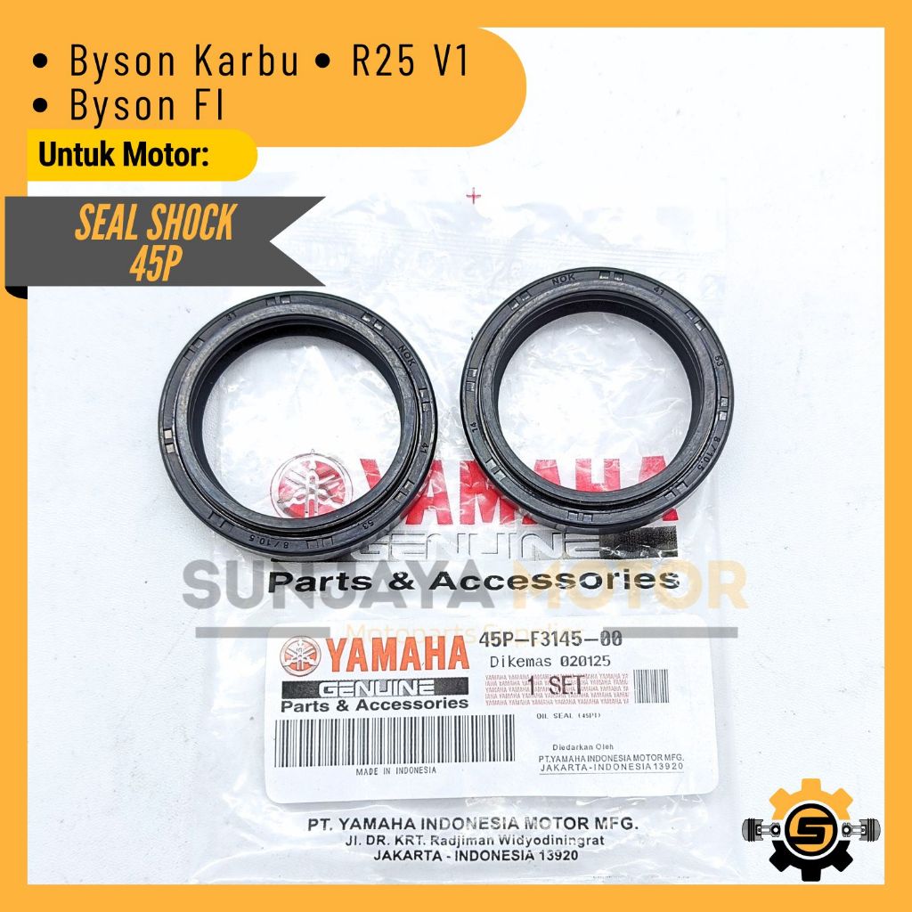 Seal Shock Depan 45P Karet Sil Sok Original Yamaha Byson Karbu R25 V1 Byson FI Ori YGP