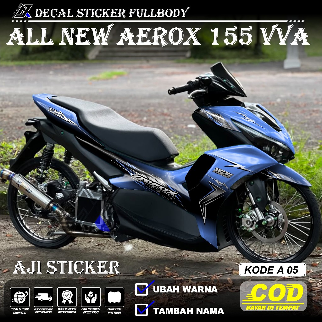 (COD)Sticker Decal Aerox New Fullbody - Sticker Decal Aerox 155 Full Body - Decal Aerox 155 Full Bod