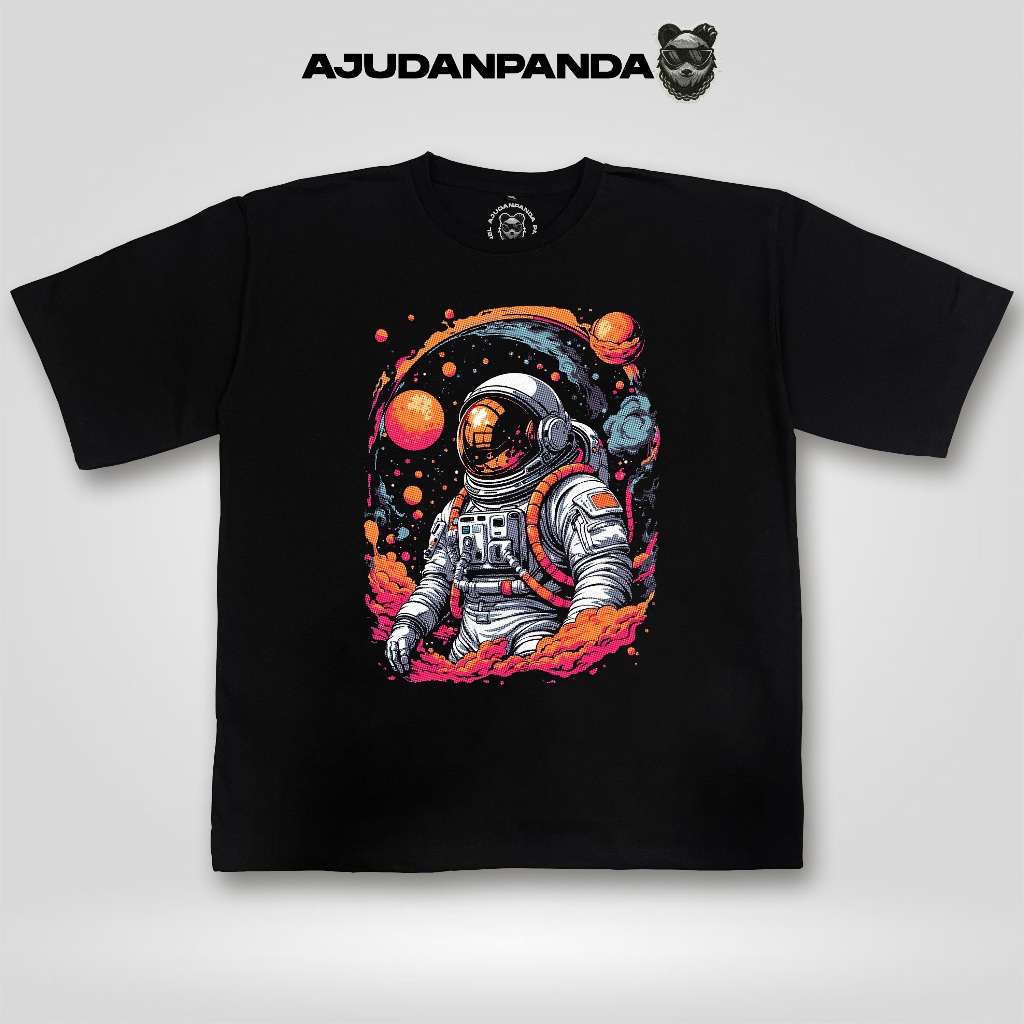 AjudanPanda - Kaos Oversize Premium Streetwear Unisex 3D Cosmic Space Explorer