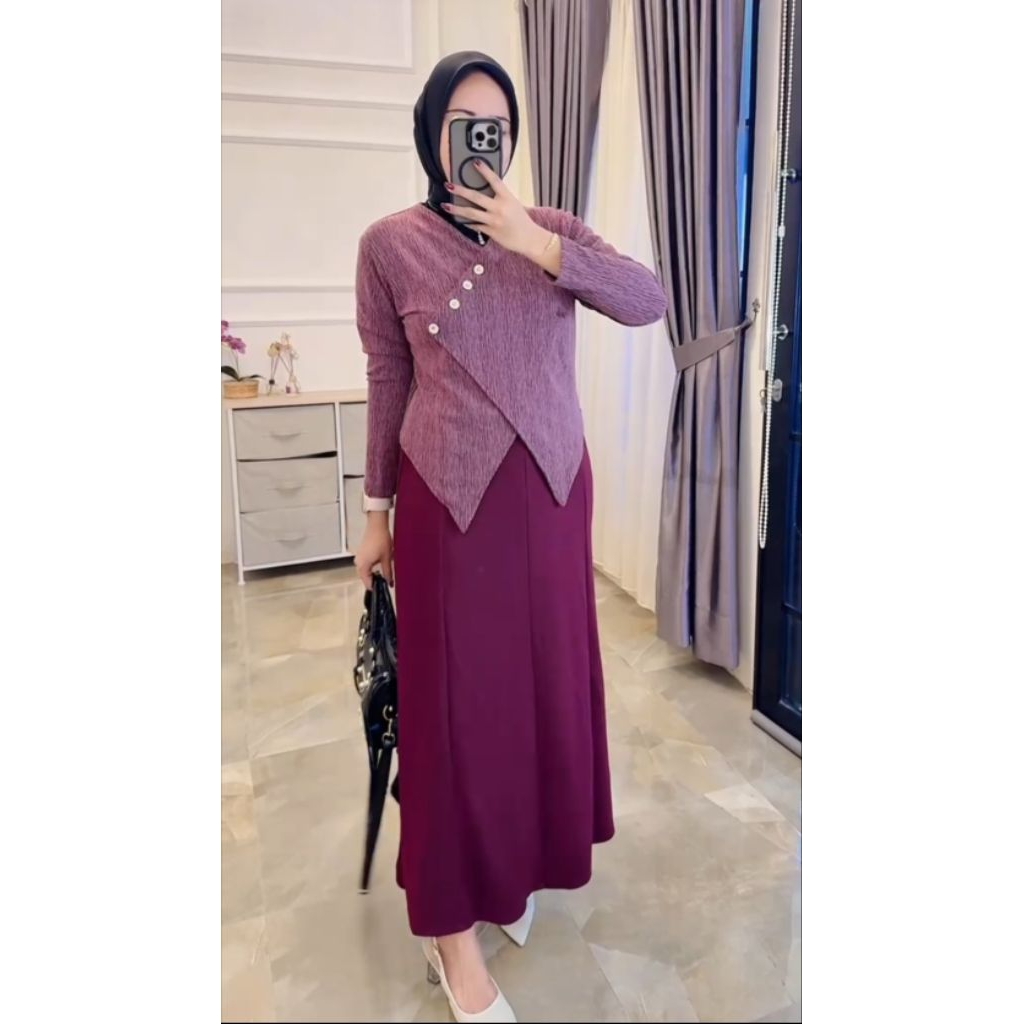 setrok wanita kaos knit rajut import busui cantik