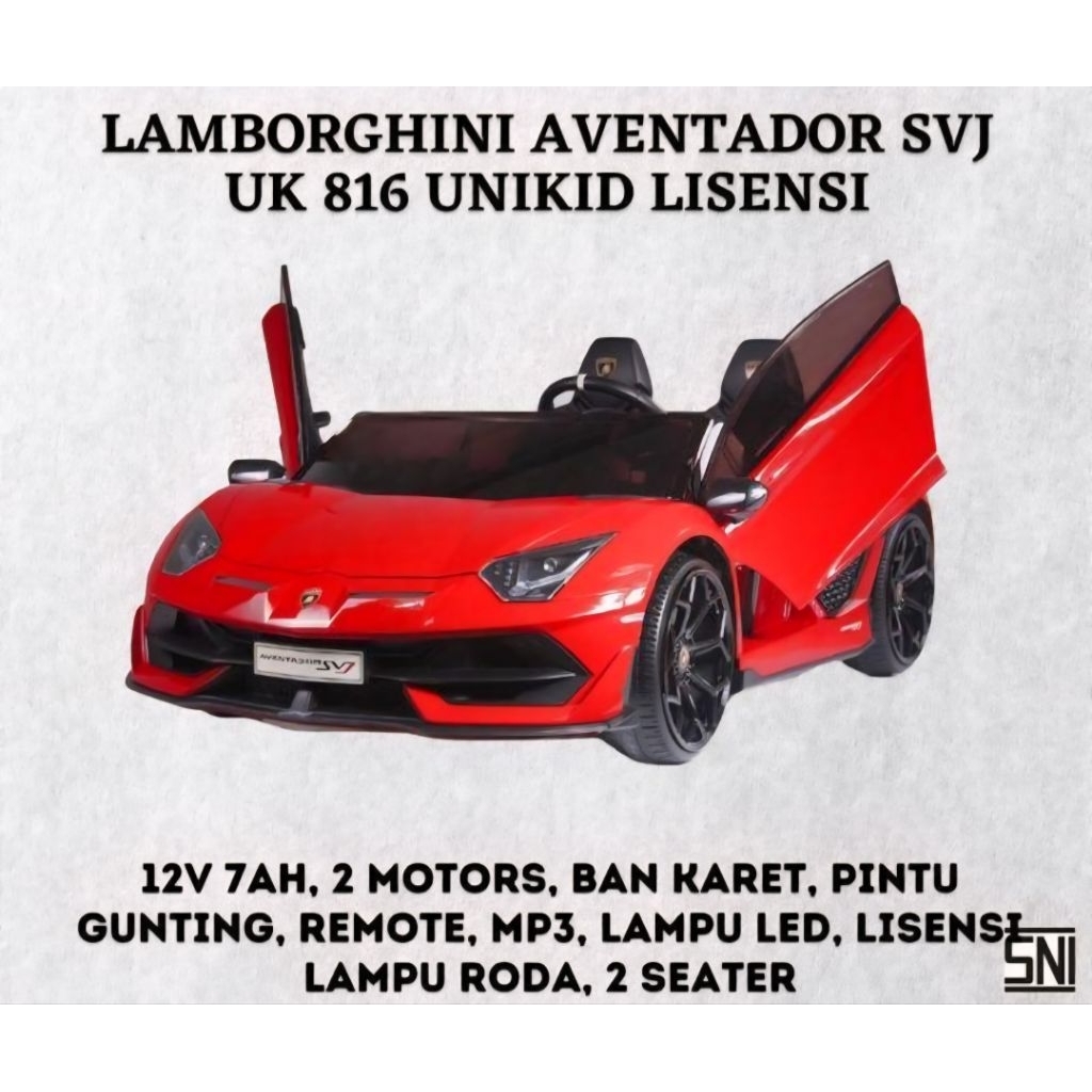mainan mobil aki lamborghini aventador AVJ (preloved)
