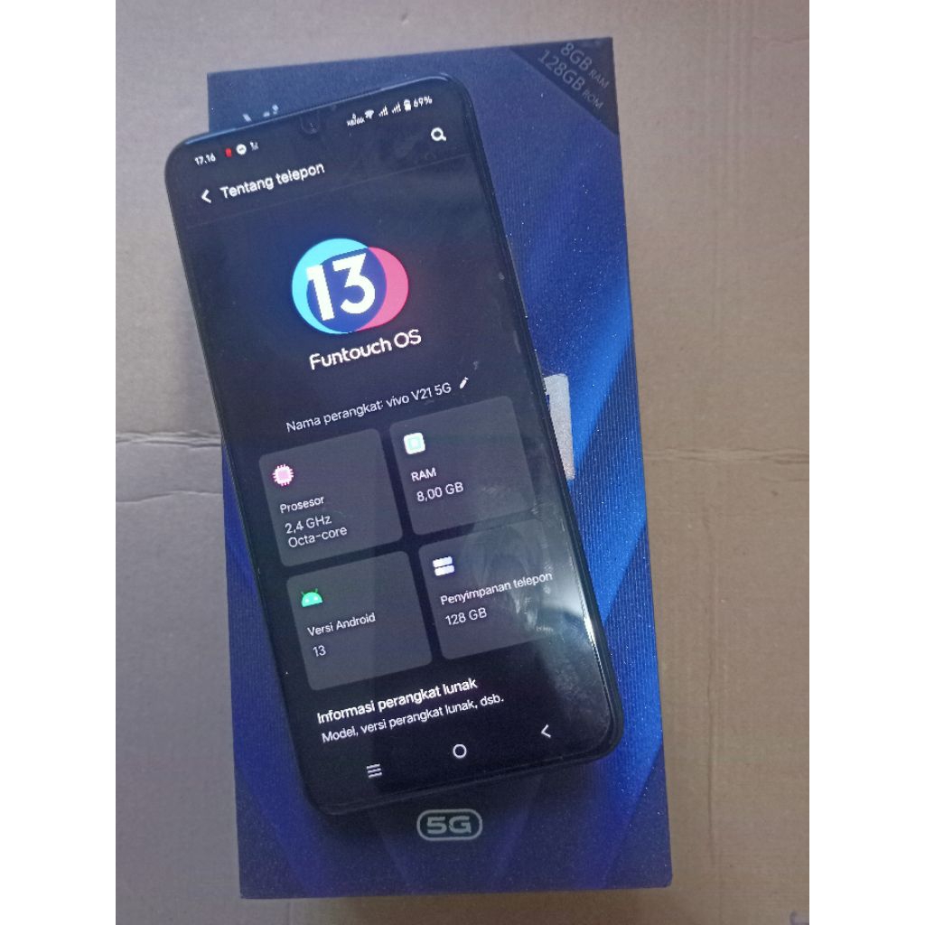 Vivo V21 5G 8/128 Second/Bekas
