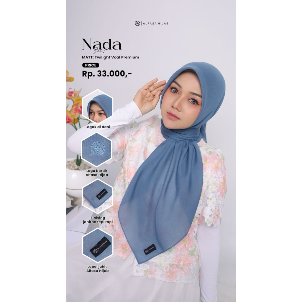 NADA SCARF BY ALFASA HIJAB ✔️ hijab segi empat ✔️ hijab polos alfasa